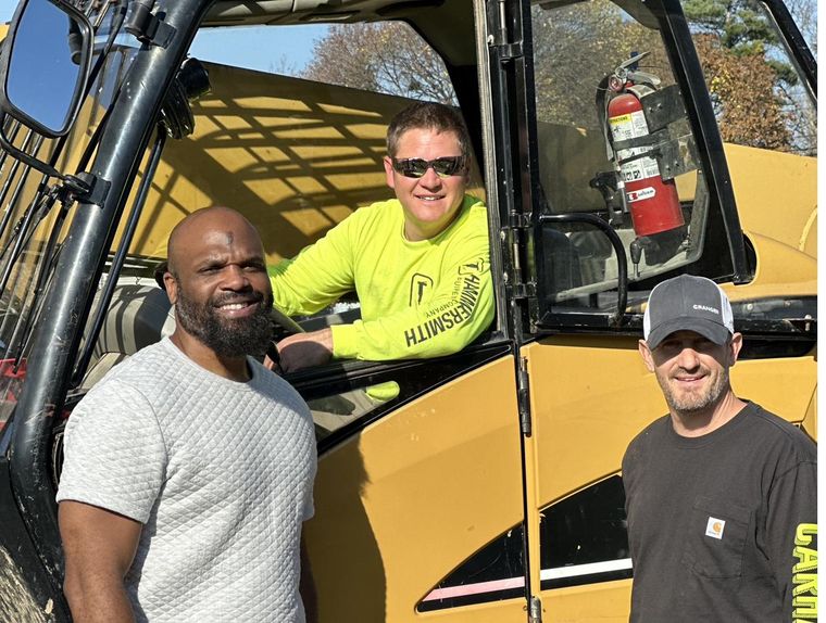 The apprentice crew with our equipment operator.